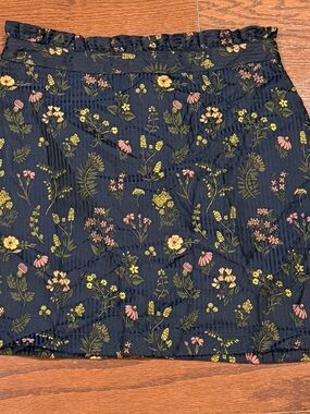 Primark Floral Mini Skirt
Women's US 6 Blue Botanical Zip A-Line Cottagecore